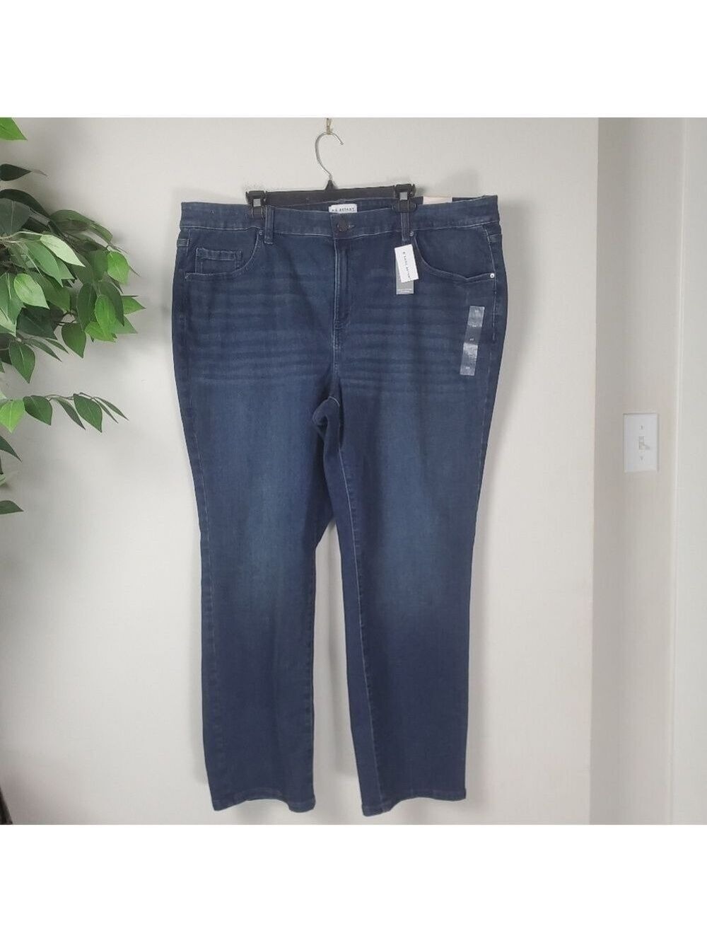 Lane Bryant Signature Fit Straight Dark Wash Denim Jeans Plus Size 24